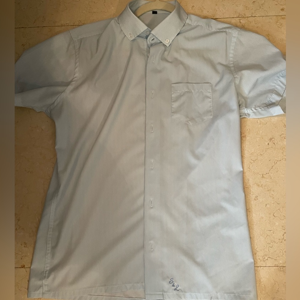 State & Liberty “The Alexander” light blue pinstripe